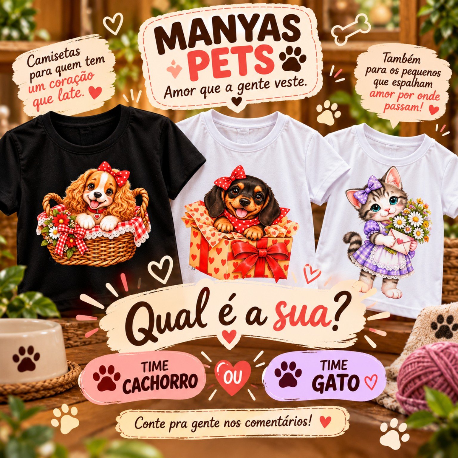 Camisetas Manyas Pets